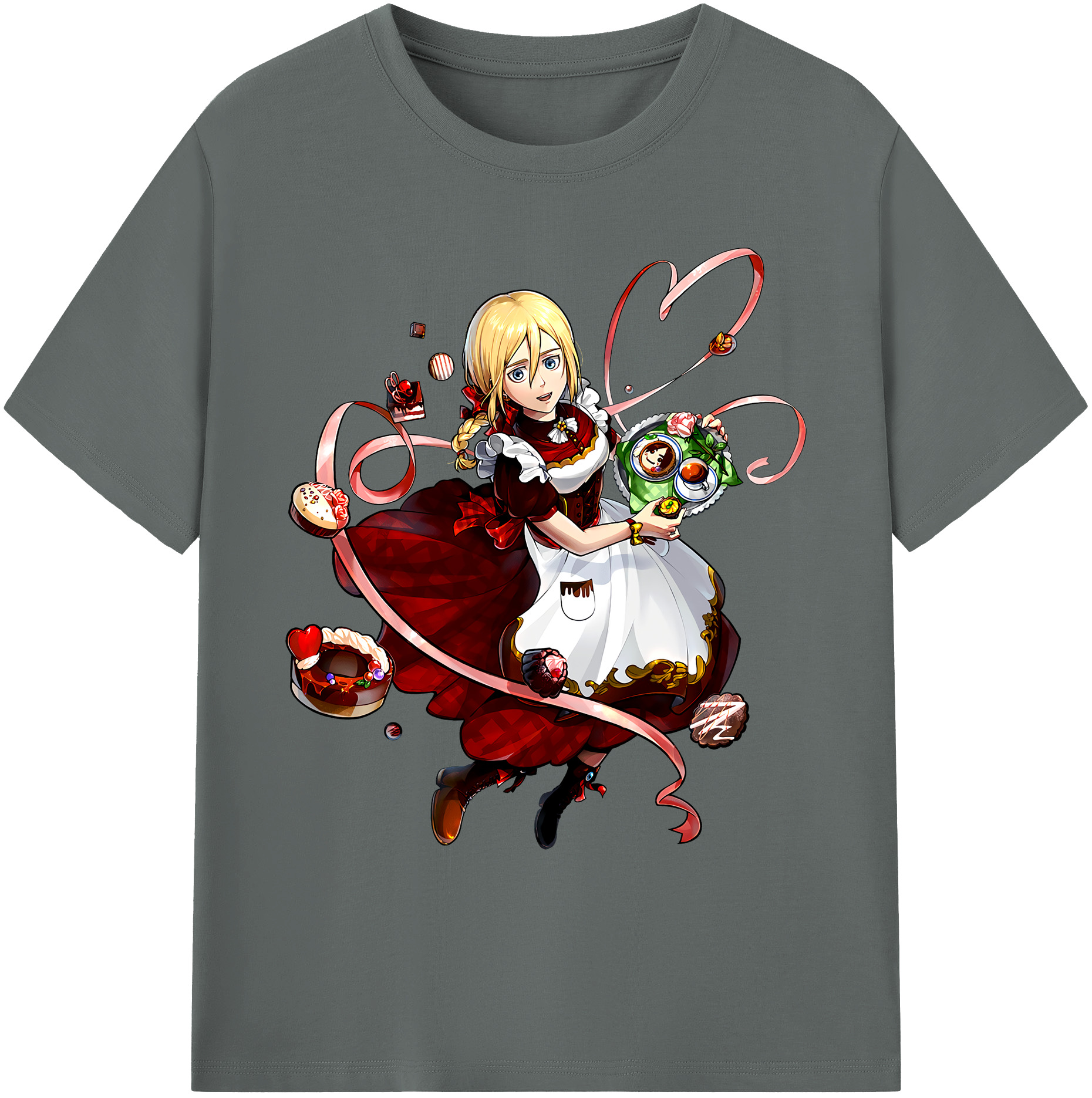 （画像用） 進撃の巨人 クリスタ·レンズ Attack on Titan Christa Lenz 綿100％ メンズ半袖Tシャツ｜肌触りやわらか＆通気性